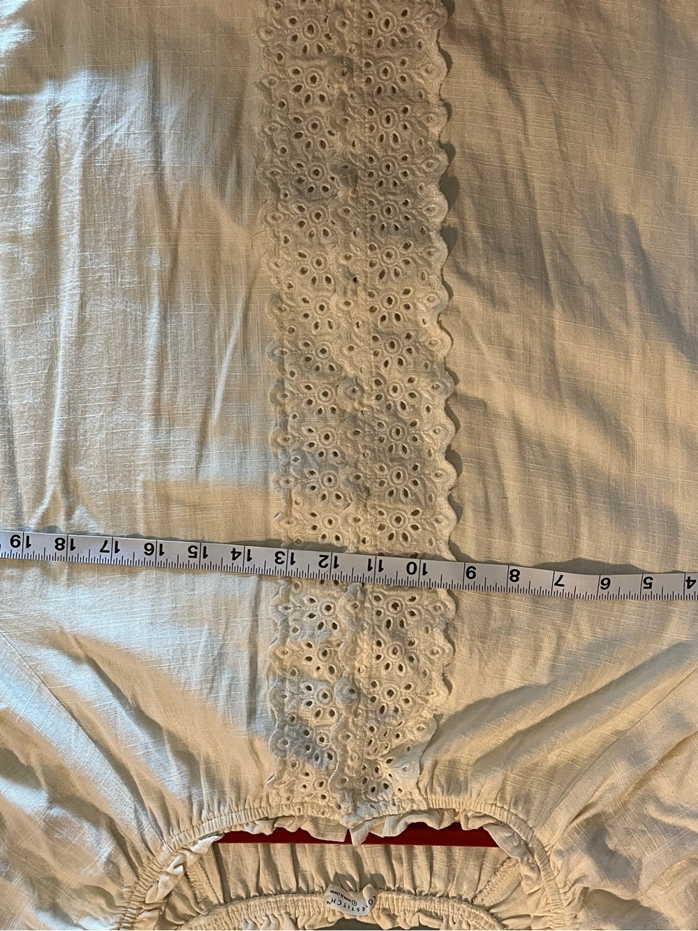 lovestitch Cream Eyelet Boho Peasant Blouse - Picture 8 of 9